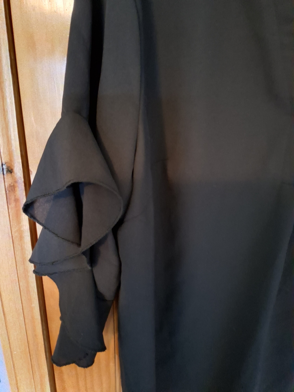 SHEIN Black Curve 3XL Layered Sleeve Blouse